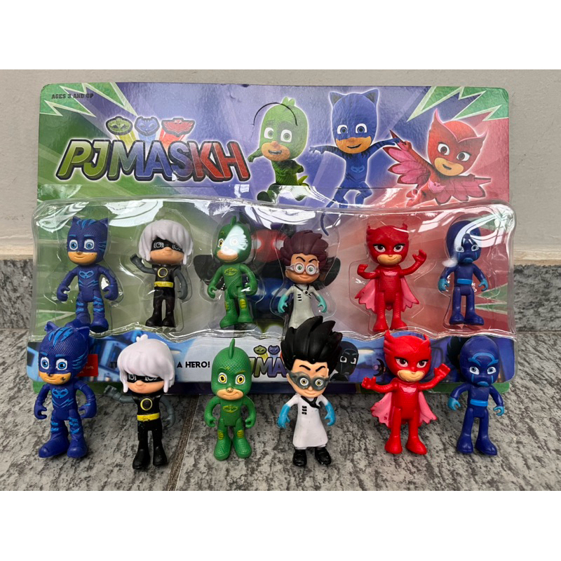 super cartela de bonecos pjmask 8 cm - encartelado PJMASK | Shopee