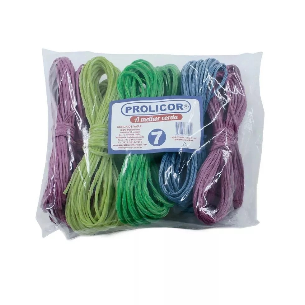 10 CORDAS DE VARAL 10 METROS FIO DE NYLON N7 PROLICOR | Shopee Brasil
