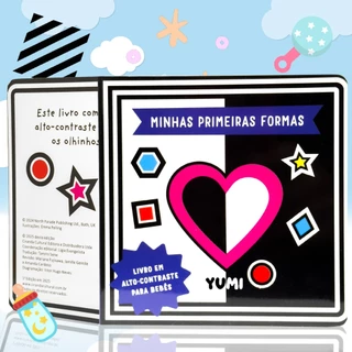 Livro Bebê Alto Contraste Interativo Minhas Primeiras Formas: Estímulo Visual Sensorial Para Recém-nascidos Montessori em Oferta na Shopee