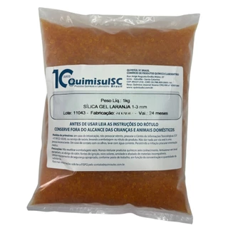 SÍLICA GEL LARANJA ATÓXICA 1-3 MM - 1 KG