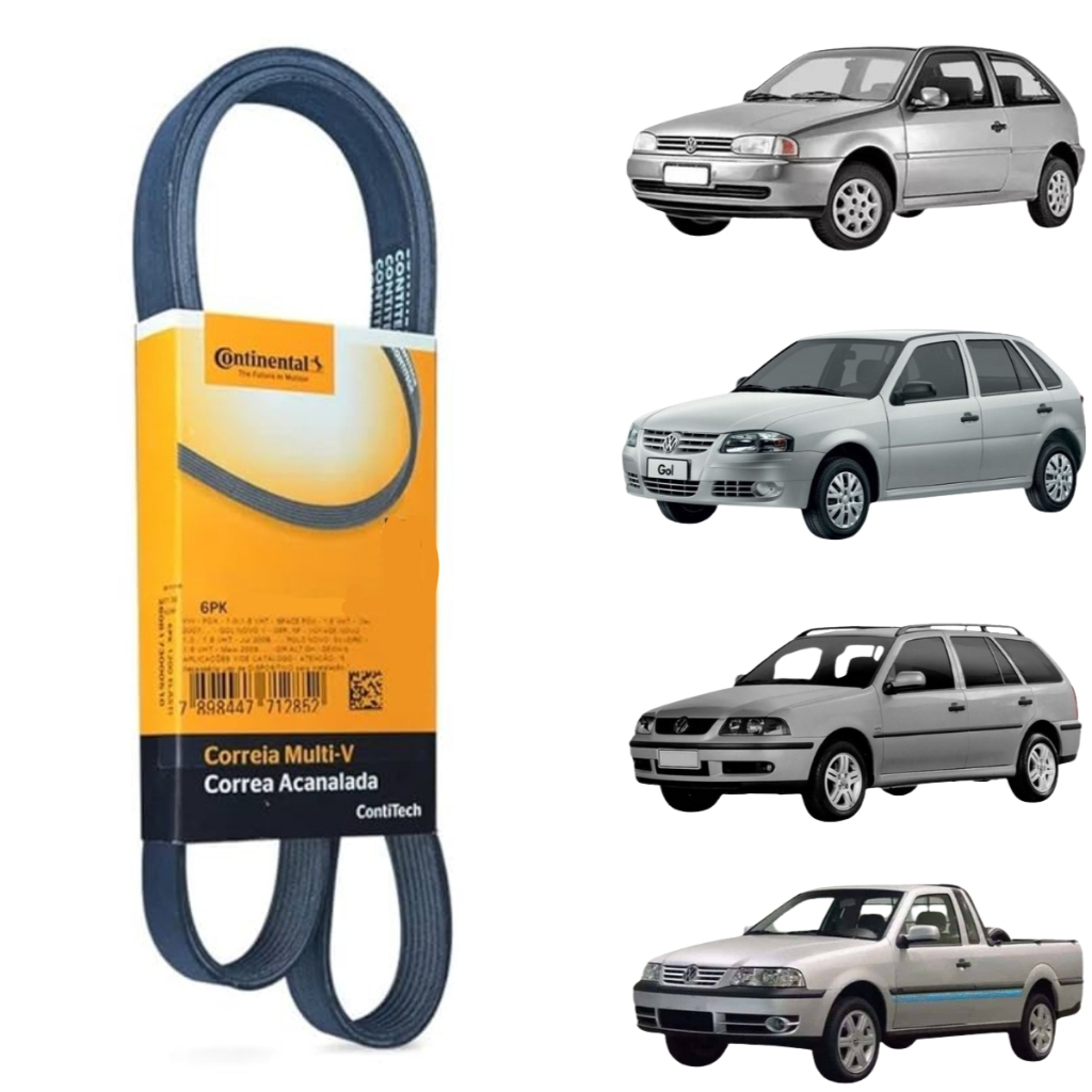 Correia Alternador Gol Saveiro Parati G2 G3 G4 1.6 1.8 2.0 | Shopee Brasil