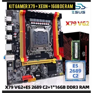 kit Gamer Placa Mãe Zsus-X79 VG2 + Xeon + 16Gb Ram