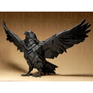 Escultura de Corvo - Geométrica