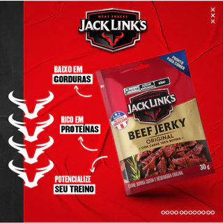 Kit com 6 Unidades Beef Jerky Jack Link's - 2 Beef Jerky de Cada Sabor - TODOS OS 3 SABORES