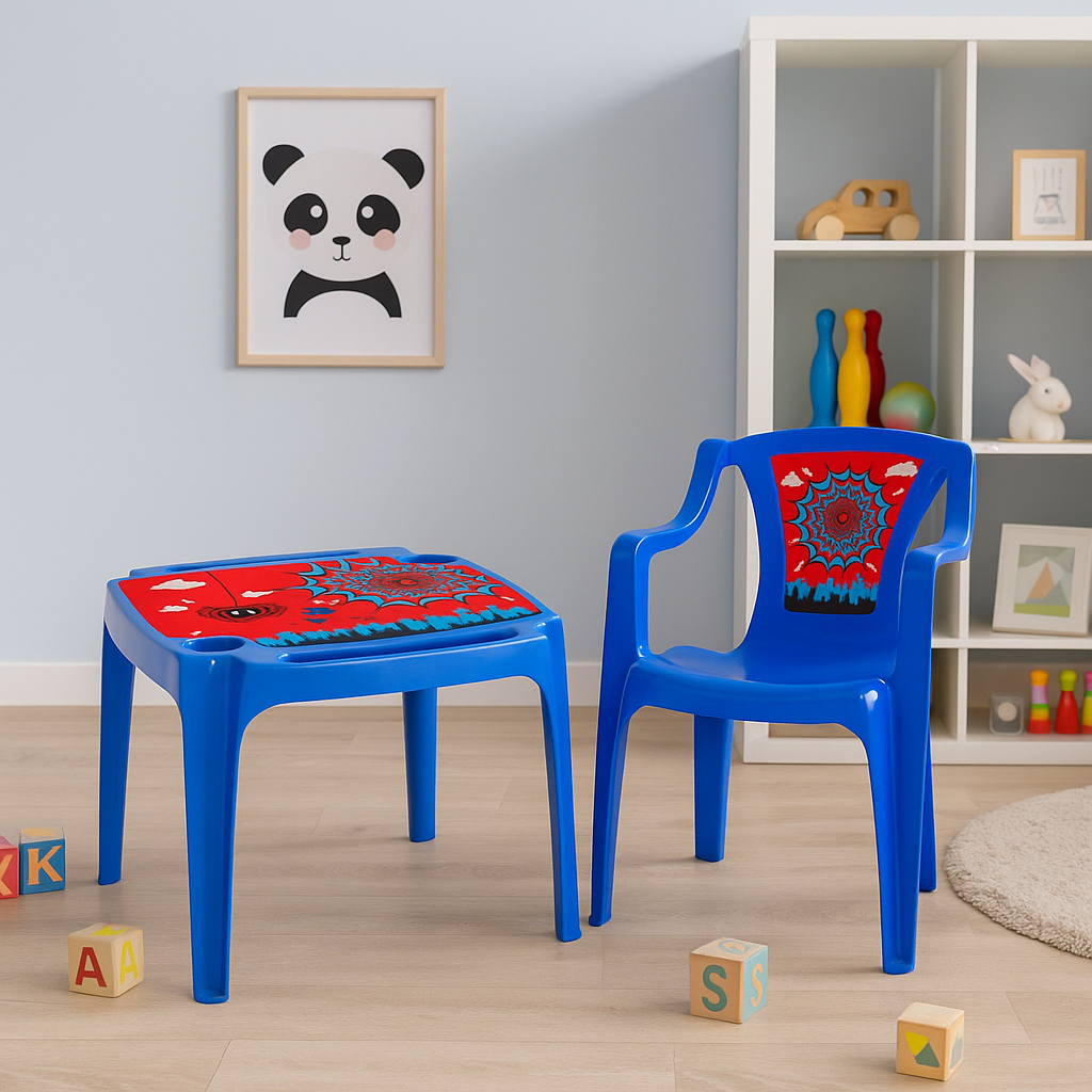 Mesa Infantil Mesinha Com 1 ou 2 Cadeiras Menino Menina Com Porta Copo ...