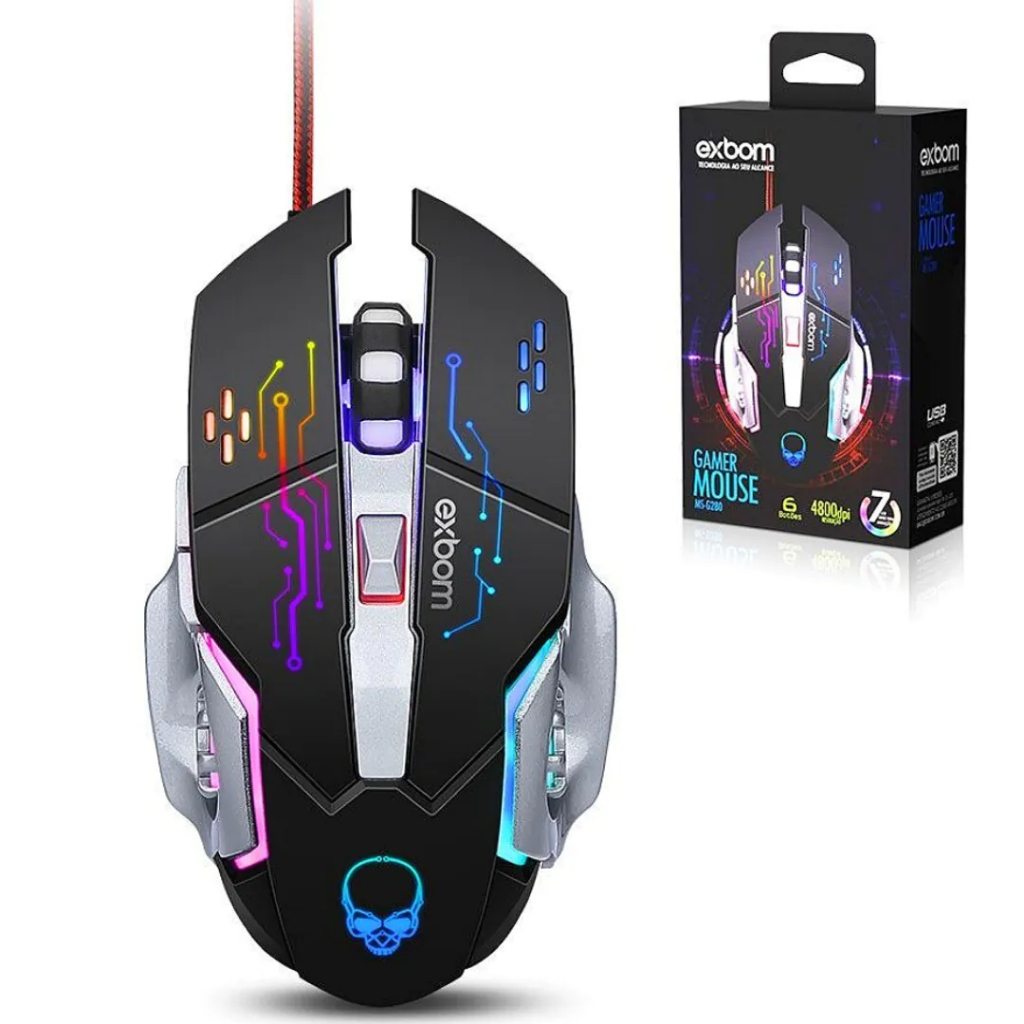 Mouse Gamer 7D RGB Alta Velocidade