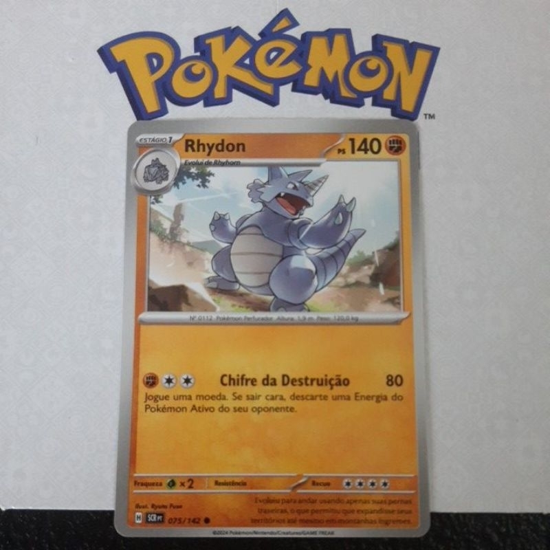 Carta Card Pokémon Rhydon | Shopee Brasil