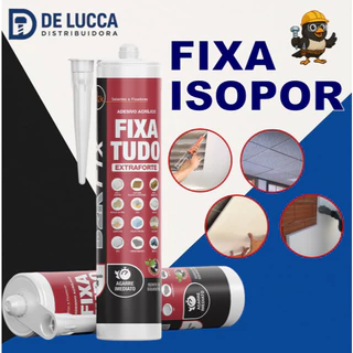 Cola Fixa Isopor em Teto Telha Forro Parede EPS Adesivo Fixa Tudo Super Adesão Agarre Imediato Tubo 420g