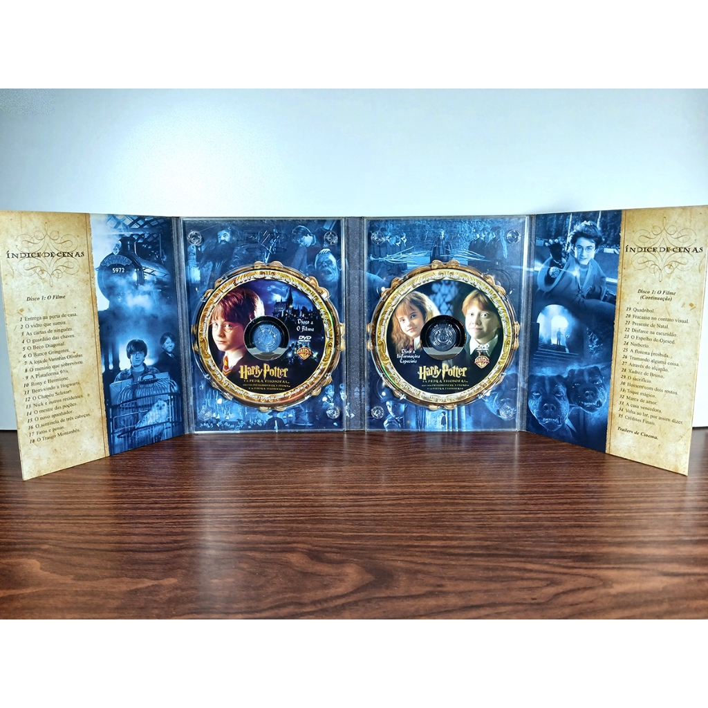 DVD DUPLO HARRY POTTER - E A PEDRA FILOSOFAL 2001 – USADO - ORIGINAL ...