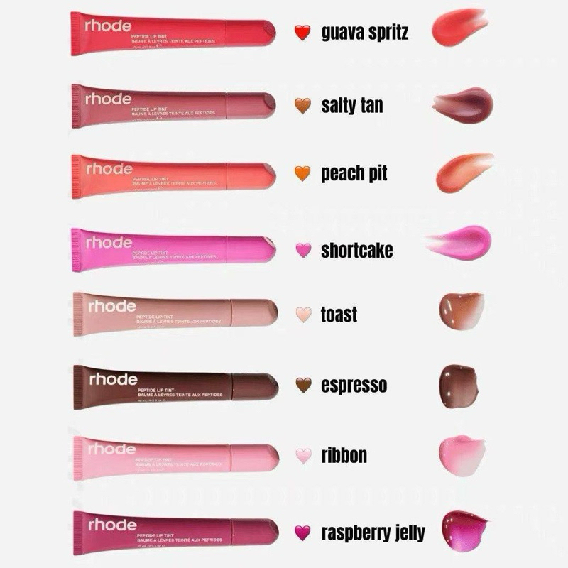 Rhode Guava Spritz Lip Peptide Tint Hailey Bieber Gloss Labial