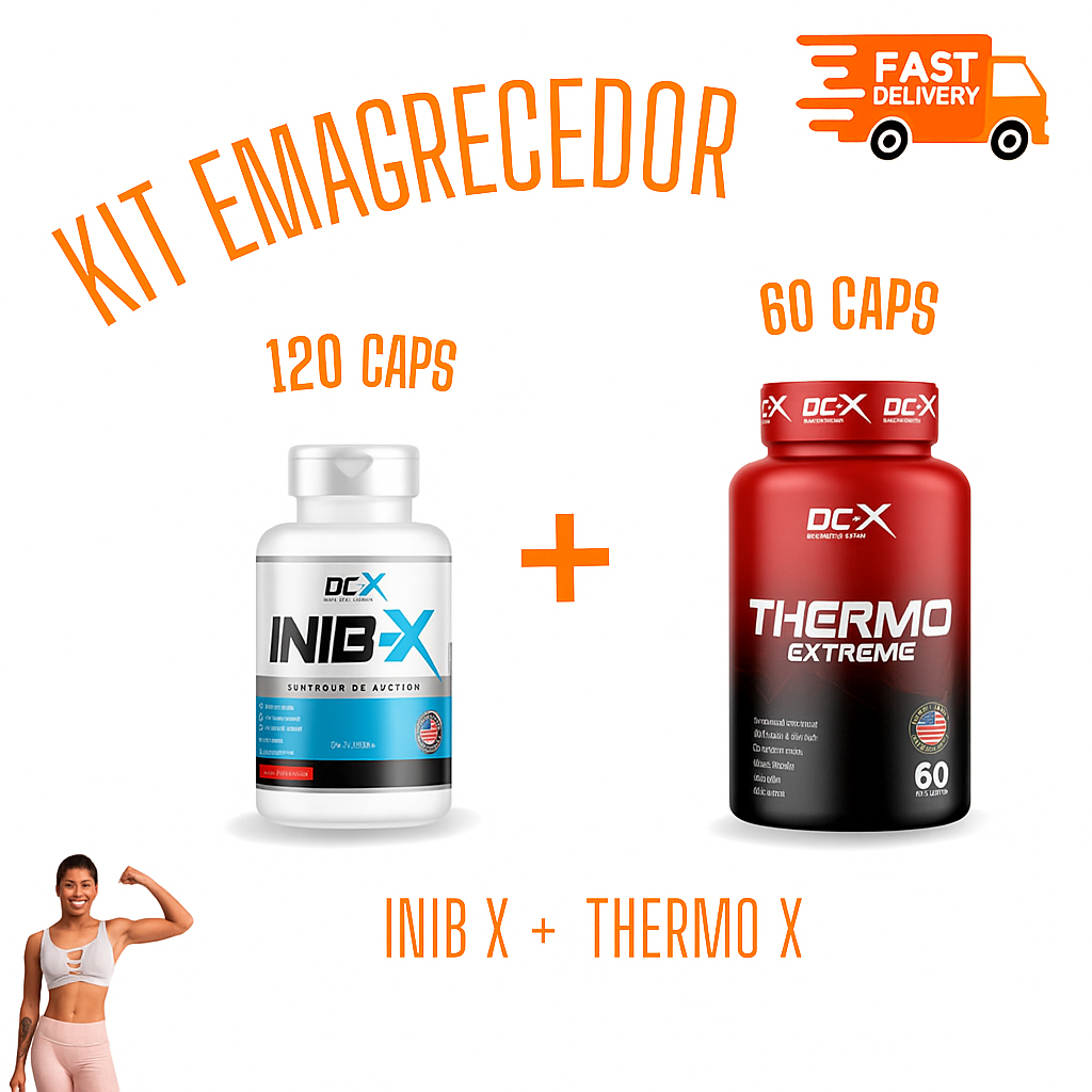 KIT THERMO X + INIB X - INIBIDOR DE FOME E THERMOGENICO DCX NUTRITION ...