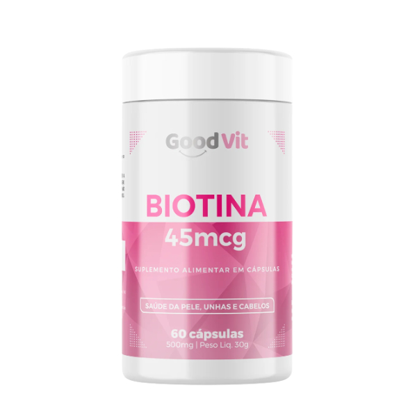 Biotina 45mcg Good Vit 60 Cáps – Saúde da Pele, Cabelo e Unhas | Shopee ...