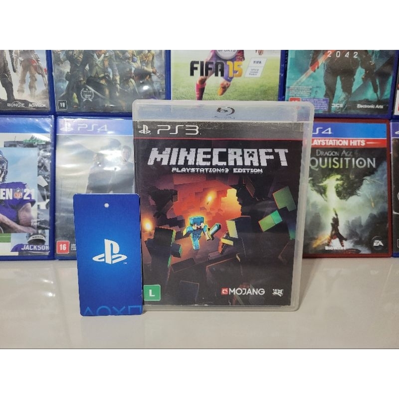Minecraft PS3 - CD Original Mídia Física Usado | Shopee Brasil