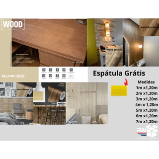 Papel adesivo de parede madeira , Alltak, vinil ,móvel, parede, mesa, autocolante, Espátula grátis