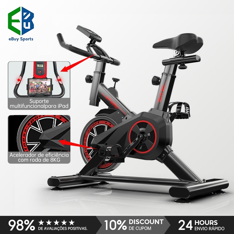 Bicicleta Bike Ergometrica Spinning Academia Fitness Profissional 120kg volante 8kg