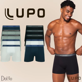 Kit De 10 Cuecas Originais Lupo Boxer Box Básica Em Algodão Cotton Com Elastano em Oferta na Shopee
