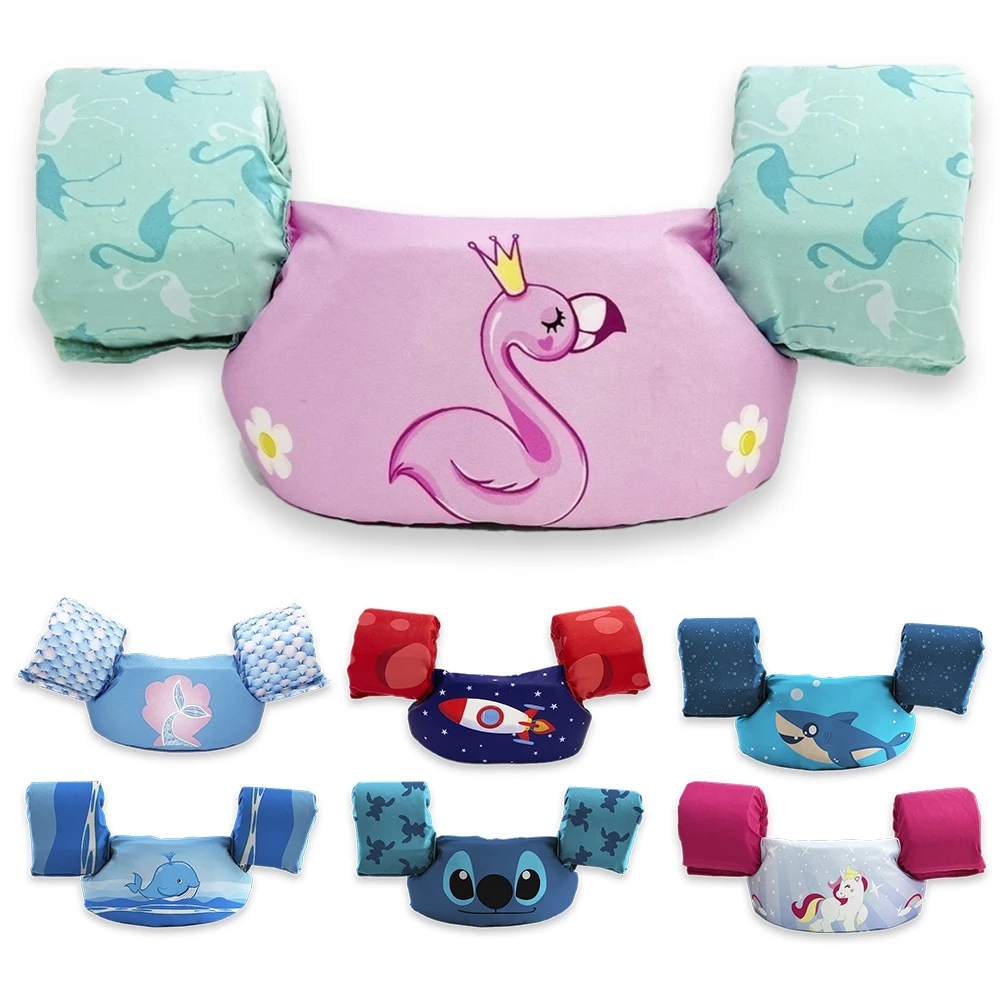 Colete Boia infantil de natação flutuante com braçadeira de segurança infantil de 1 a 6 anos