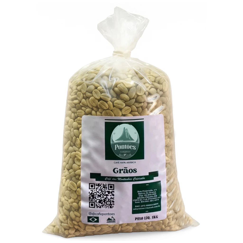 Café em Grãos Cru - 100% Arábica Gourmet Para Torrar - Café Pontões