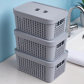 Conjunto 3 Caixas Organizadoras com Tampa 2 Litros Banheiro Cozinha Multiuso em Plástico em Oferta na Shopee