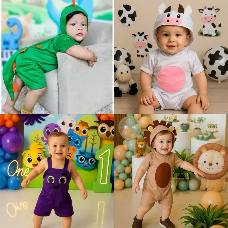 Fantasia dinossauro leao leaozinho bolofofos mêsversario menino ...