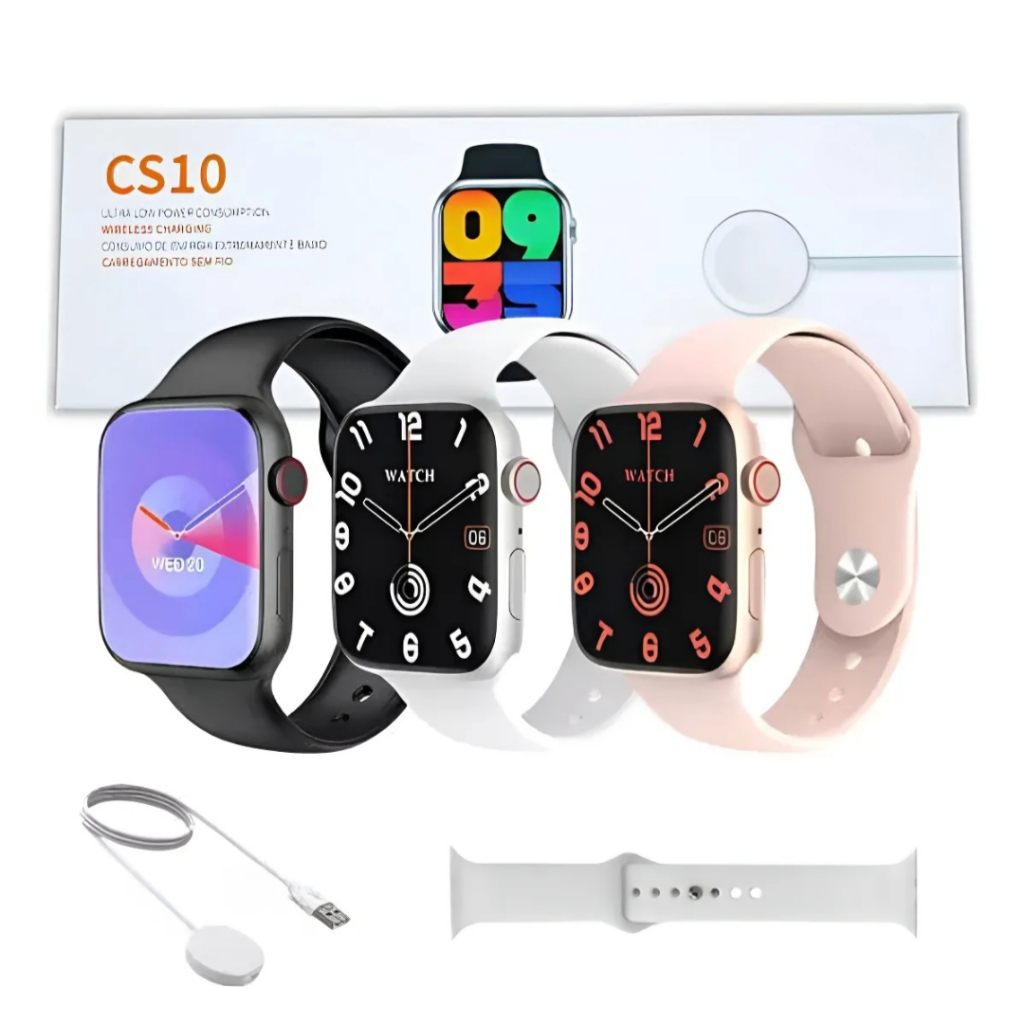 Smartwatch CS10 Pro Serie 10 Tela 47mm com 2 Pulseiras Relógio ...