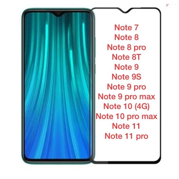 3 Películas De Vidro 3D + Kit De Limpeza Modelos Variados Redmi (Note 7, Note 8, Note 8 Pro, Note 8T, Note 9, Note 9S, N