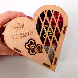 Kit 10 Caixa Coração Bombom Lembrancinhas Presente Páscoa Mdf em Oferta na Shopee