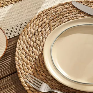 Kit Jogo Americano de Palha 35cm Mesa Jantar 1, 4 ou 6 peças