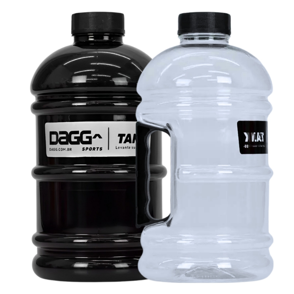 Kit 2 Garrafas Galão De Água Dagg Tank 2 Litros Academia Treino ...