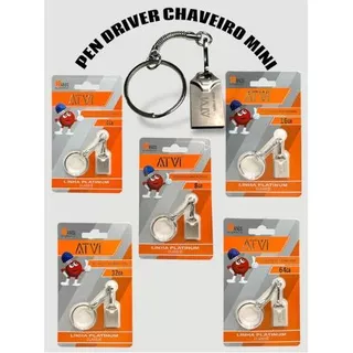 kit pen drive chaveiro mini linha platinum classe 10 ATVI