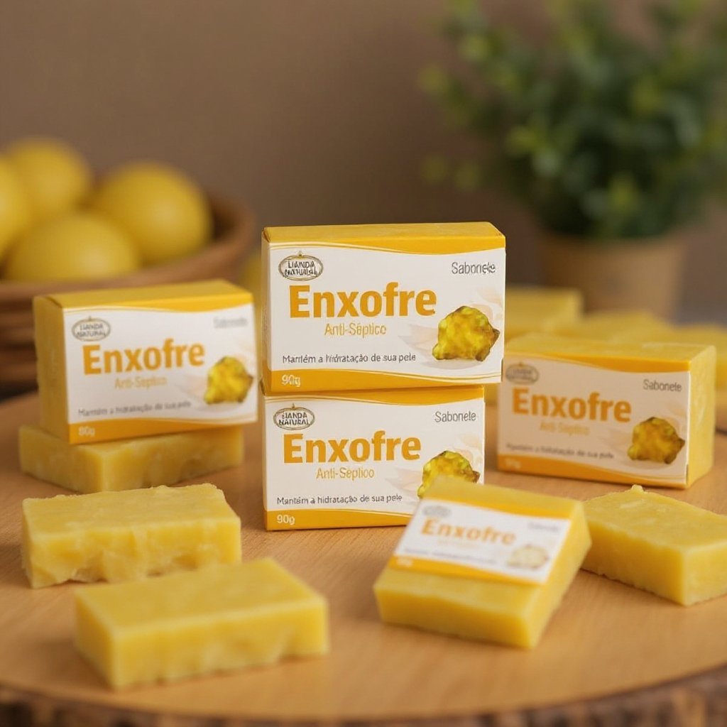 Sabonete de Enxofre Seca Espinha Ant-Acne e Oliosidade Antisseptico ...