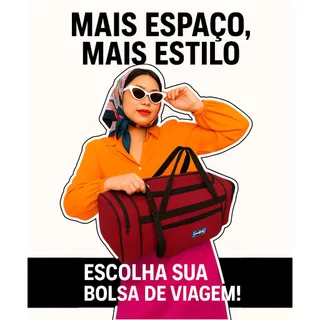 50L - Bolsa de Viagem Grande "G" GabySport - 50L | Dobrável, Leve, Resistente | Envio Rápido em Oferta na Shopee