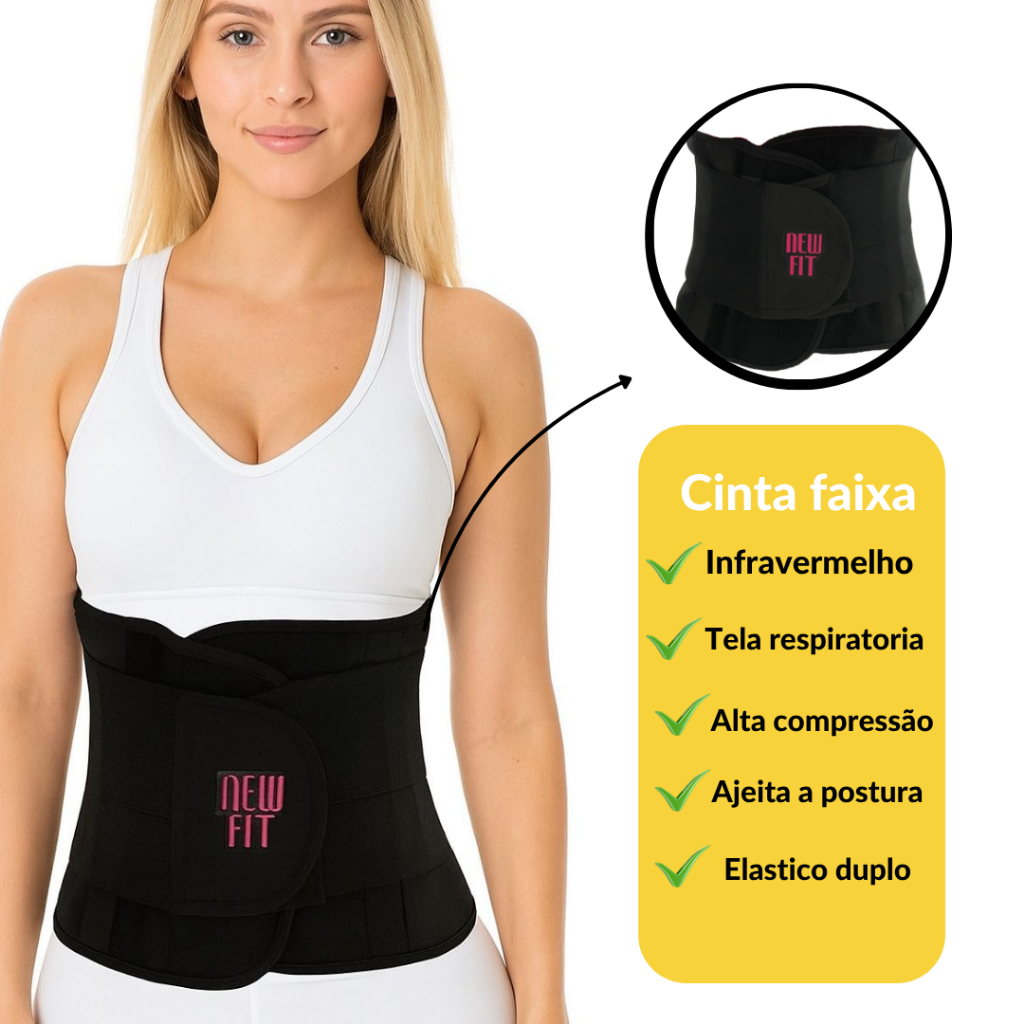 Cinta modeladora colete para emagrece, faixa Unica ajustavel 10 talas ...
