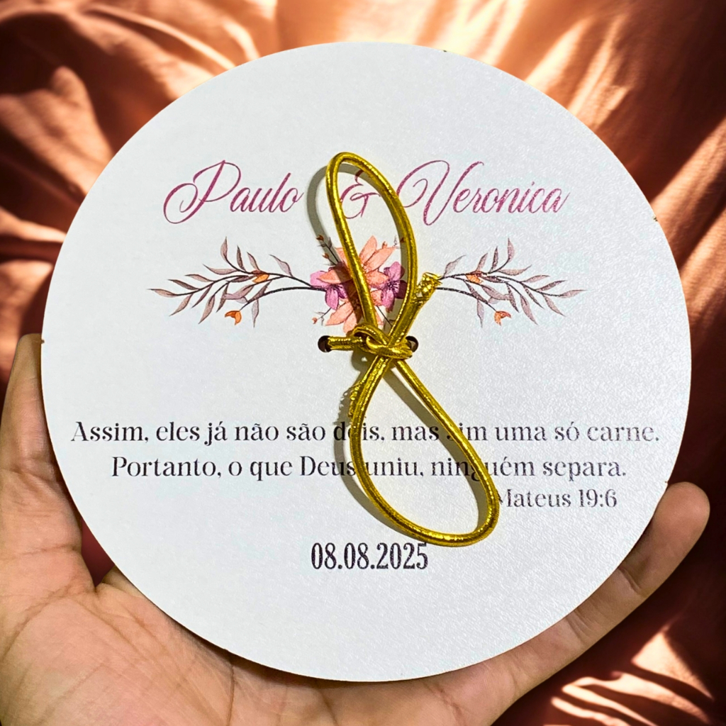 Porta-alianças personalizado com suporte