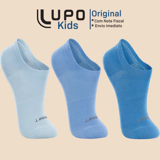 Kit 3 Pares de Meias Lupo Kids Sapatilha em Algodão Confortável Básica Lisa Unissex Infantil em Oferta na Shopee