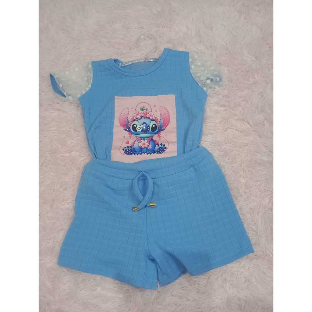 Conjunto Infantil stitch com estampa exclusiva e criativa de capivara ...