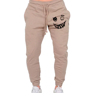 Calça De Moletom Masculino Estampa Rosto Anjinho e Bixo Sorridente Style Top Algodao Premium