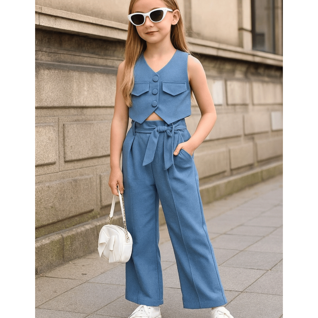Conjunto menina calça e blusa colete blogueirinha luxo Alfaiataria 12 a ...
