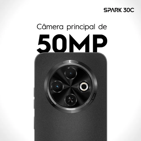 Celular Smartphone Tecno SPARK 30C 4 128GB 8 256GB Câmera Quatro Traseira 50MP bateria 5000 mAh