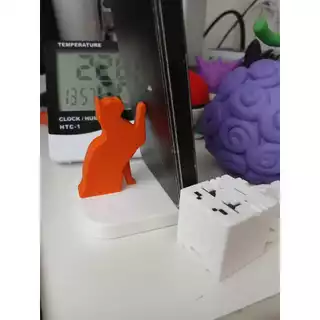 Suporte de Celular Gato Preto 3D – Design Criativo e Decorativo | Acessório Funcional | Amamos Gatos