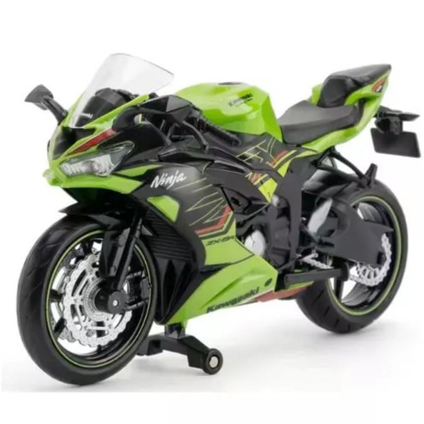 Miniatura Moto Kawasaki Ninja ZX-6R Verde Escala 1:12 zx6r Nova