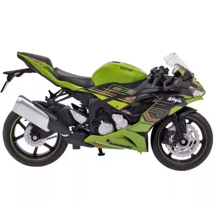 Miniatura Moto Kawasaki Ninja ZX-6R Verde Escala 1:12 zx6r Nova