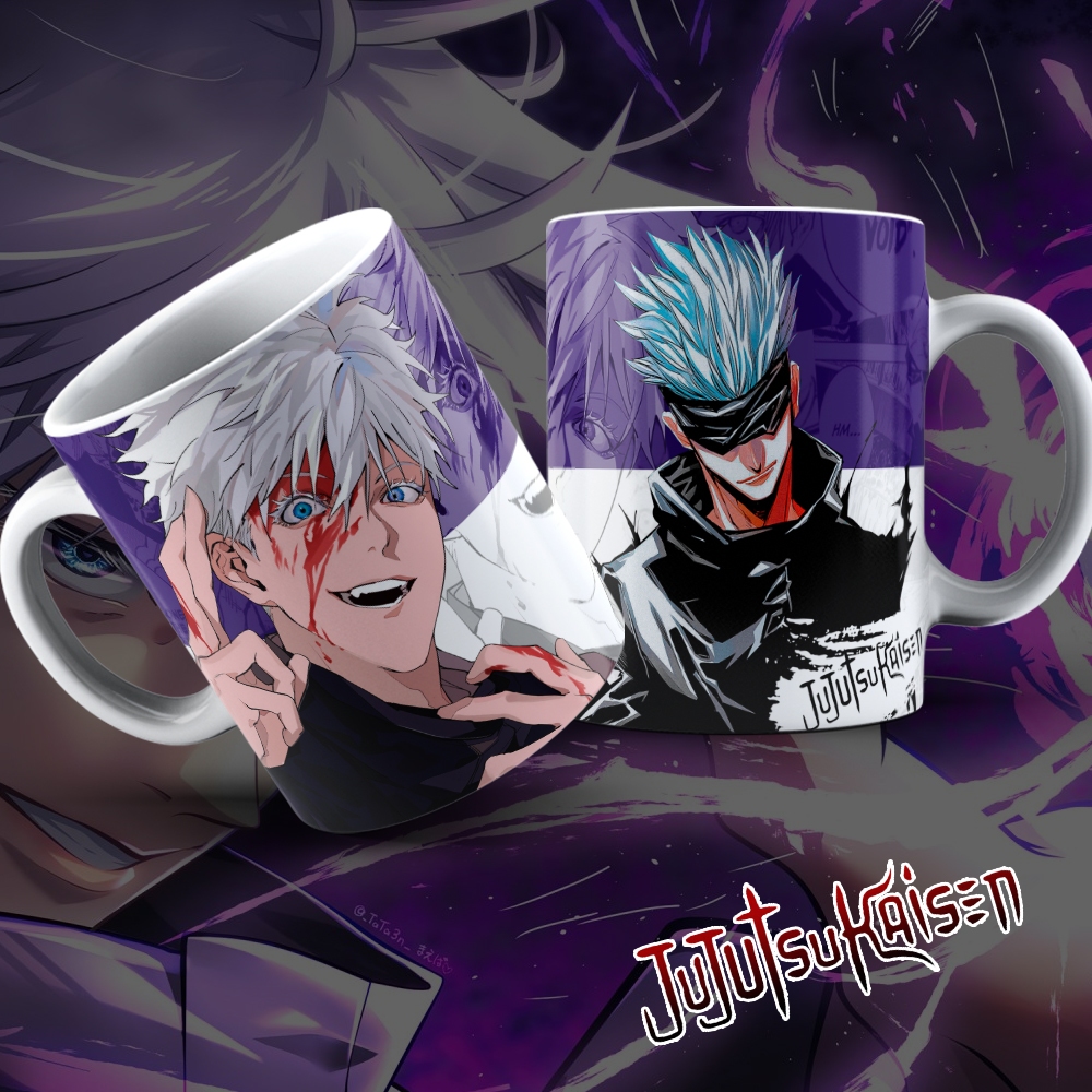 Caneca de Jujutsu Kaisen 325ml – Personagens Vivos em Cada Detalhe