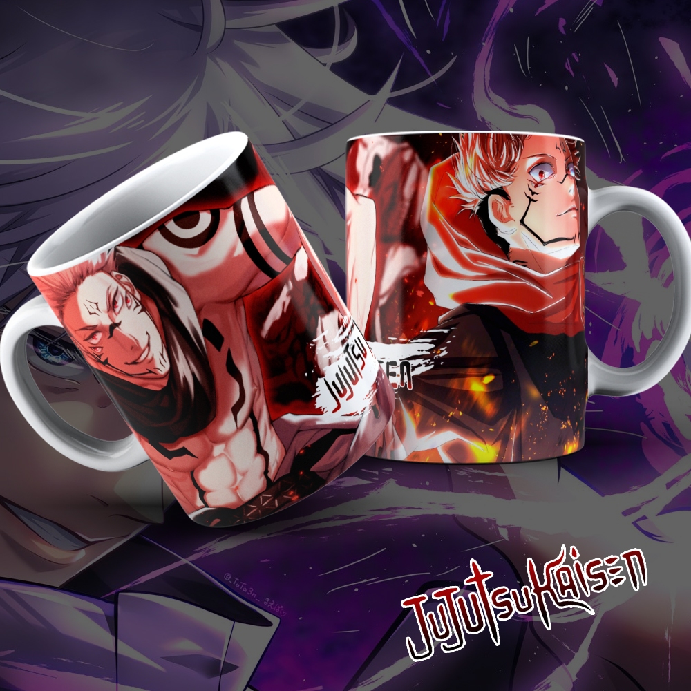 Caneca de Jujutsu Kaisen 325ml – Personagens Vivos em Cada Detalhe