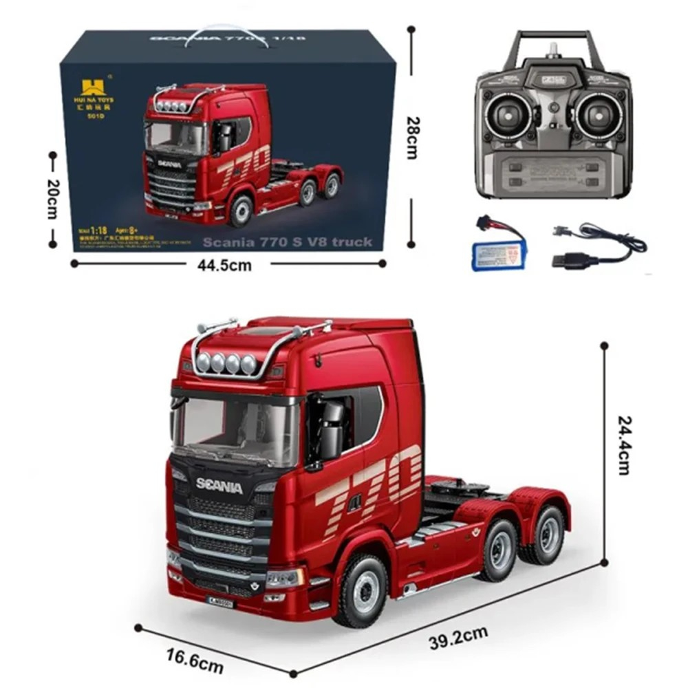 Huina 1501 Caminhão Scania 770s v8 1/18 rc caminhão trator de 19ch