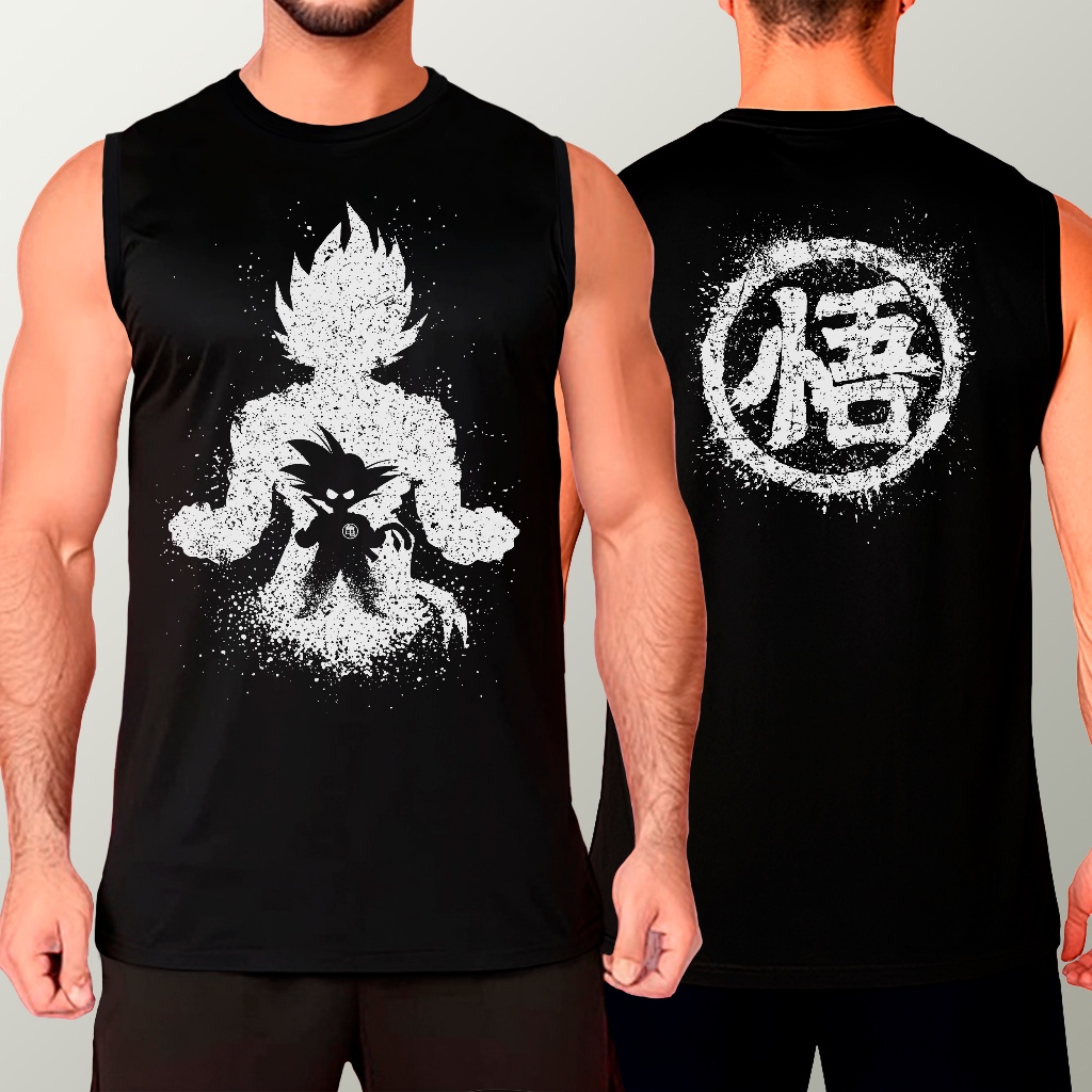 Regata Masculina Camiseta Estampa Goku Academia Treino