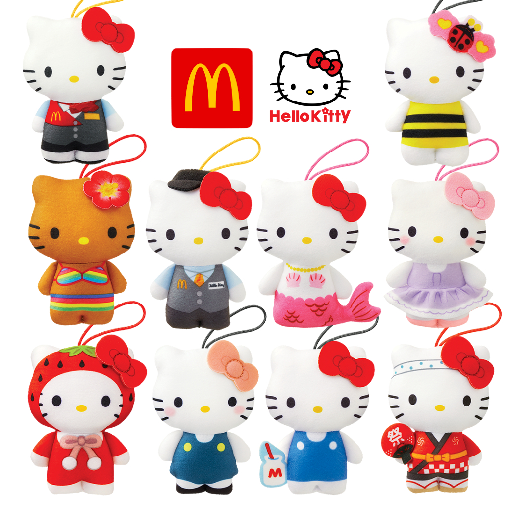 Pelúcias Hello Kitty - McDonald's Lacrado Sereia Abelha Yu-Gi-Oh
