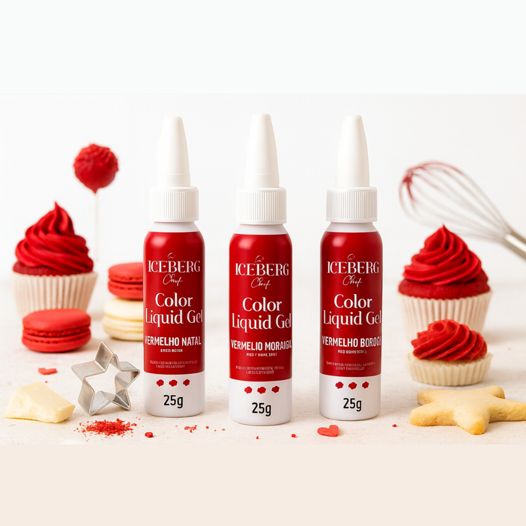 Corante Vermelho confeitaria, Corante Extra Forte Em Morango