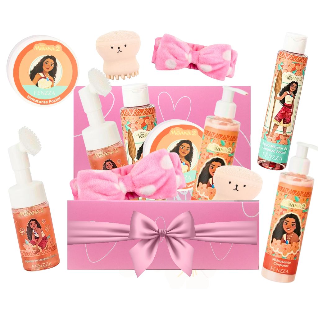 Kit Skincare Infantil Moana Presente Completo Skin Care para