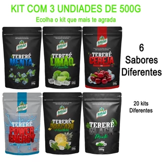 Kit 3 Erva Mate Terere Black Barão 500g cada